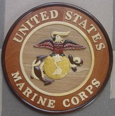 OCLO10USMC - United States Marine Corps Wood Seal - Click Image to Close